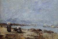 Boudin, Eugene - Plougastel, Women Waiting for the Ferry